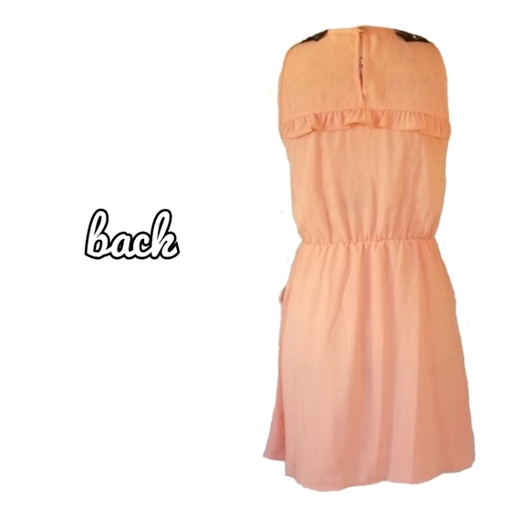 Retro Sequin Collar Dress Vintage Pastel Orange - Picture 3 of 6